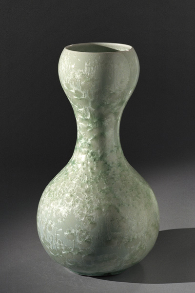 kristallvase grün